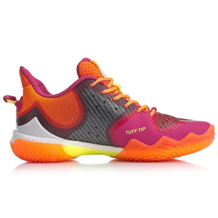 Li Ning Badminton Shoes Women's Low Top Orange Red AYAQ002-2