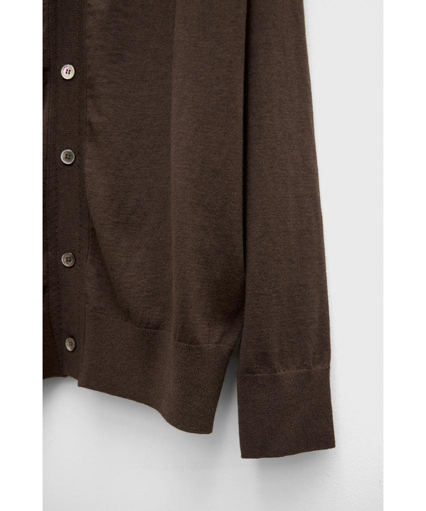 YOUTH Cotton Cashmere Cardigan - Dark Brown