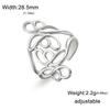 Fashion Stainless Steel Open Ring Dragonfly Irregular Geometric Finger Rings Women Jewelry Wedding Gift Wholesale