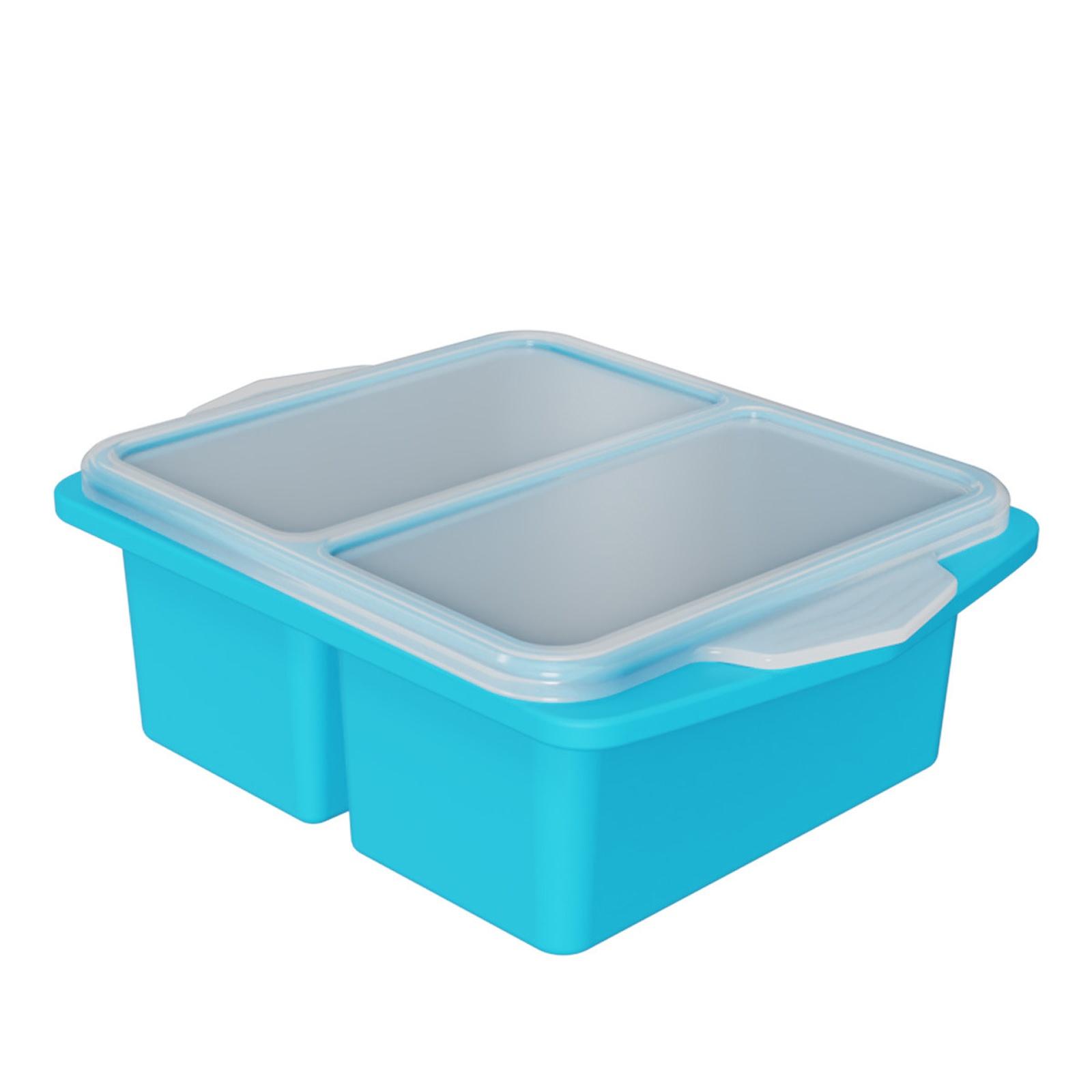 Large Square Mold, Big Size Silicone Ice Tray, High Capacity Soup Freezer Mold one size синий