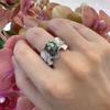 Qiqi Light Luxury Atmospheric Wave Pearl Ring Empty Support Women'S Jewelry Tahitian Ring Small Fresh High-End Women