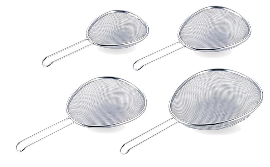 Kanai Kogyo Shape Line Large Handled Sieve BSK5501 Made in Japan (14 Mesh)