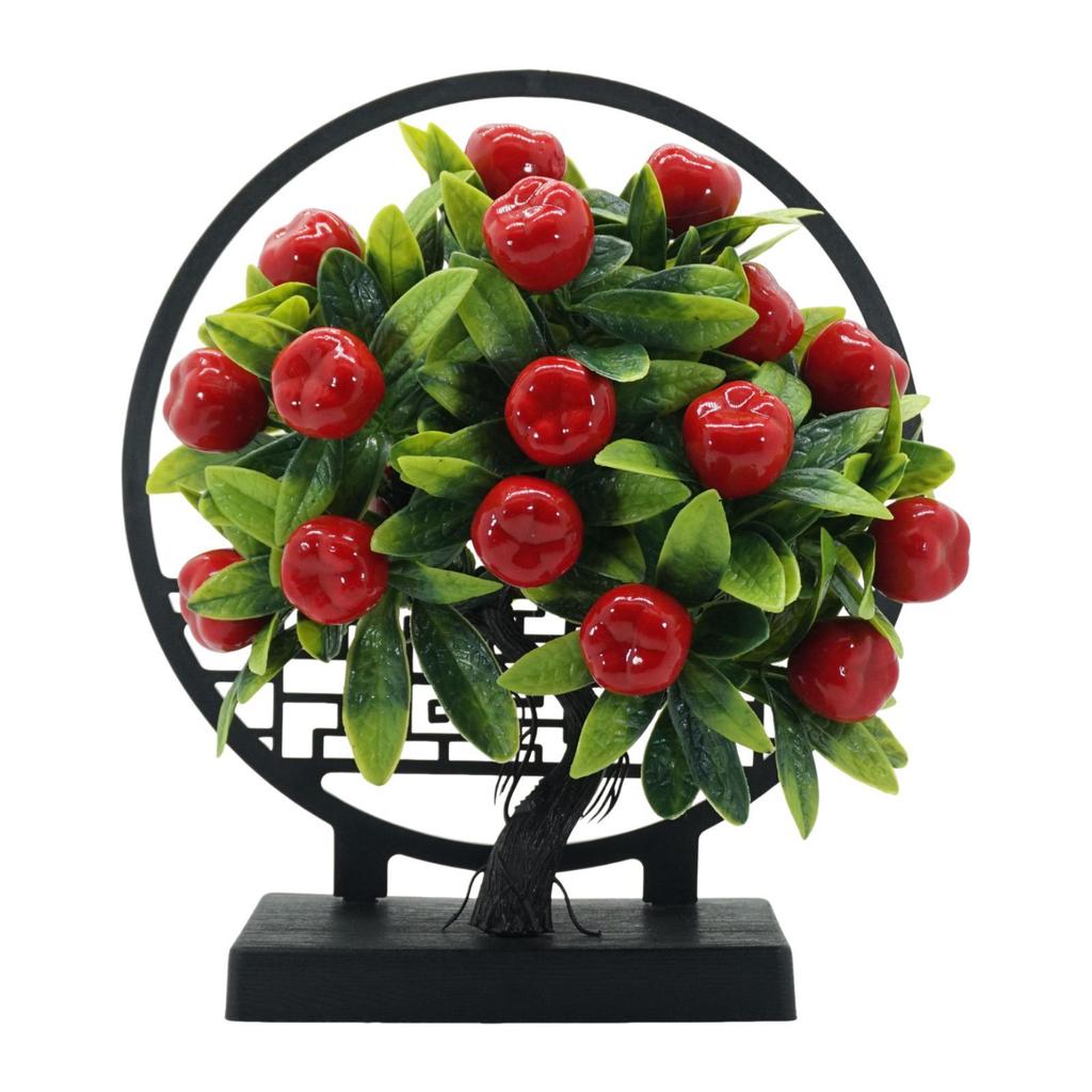 Künstlicher Obstbaum Chinesischer Stil Fake Bonsai Ornament ABS Material für Büro Heimdekoration