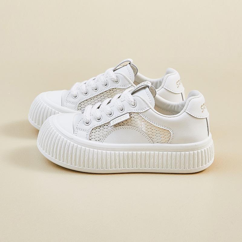 

Модная женская обувь 2025 Лето Новая Корейская версия Студенческая Сетчатая Дышащая Повышающая рост Повседневная обувь Модные Универсальные Кроссовки на платформе 40