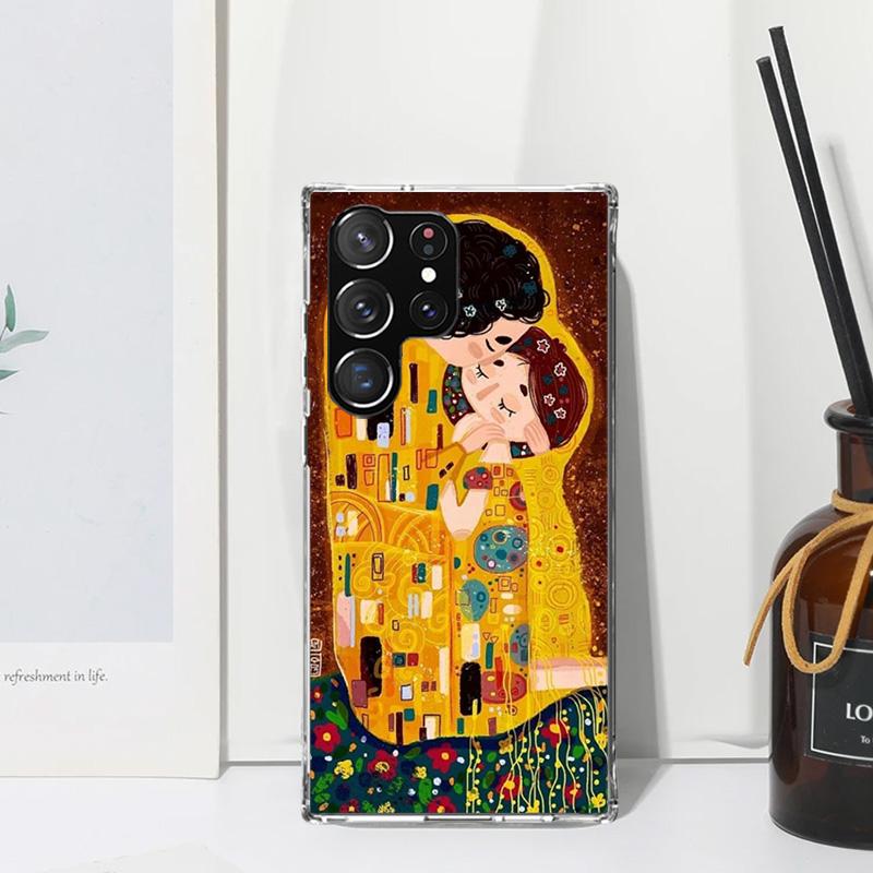 Kiss by Gustav Klimt Desig Phone Case For Samsung Galaxy S26 S25 Edge S24 FE S23 S22 Ultra S21 Plus S20 + Art Fundas Back Cover