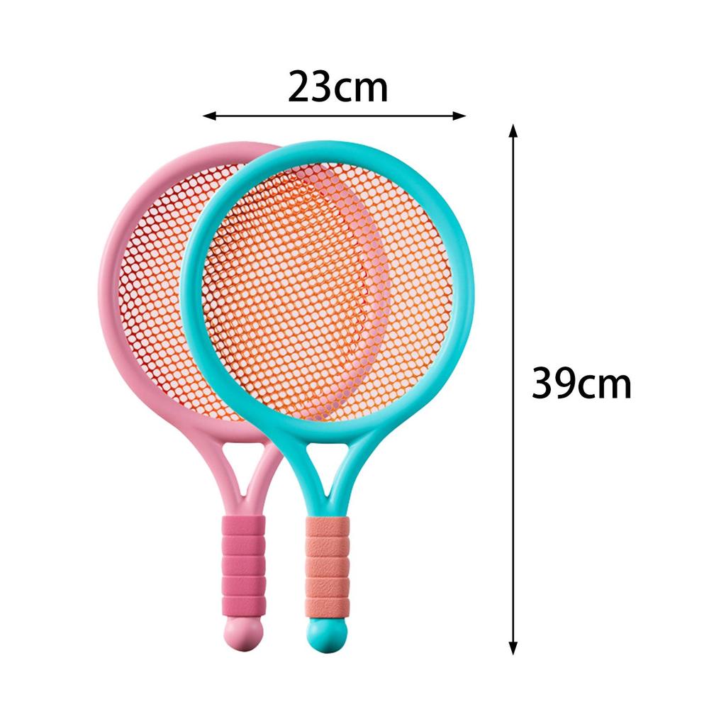 Set da tennis e badminton per bambini con pallina, volano, racchette da tennis per giocattoli da spiaggia, per principianti, ragazzi, interni ed esterni
