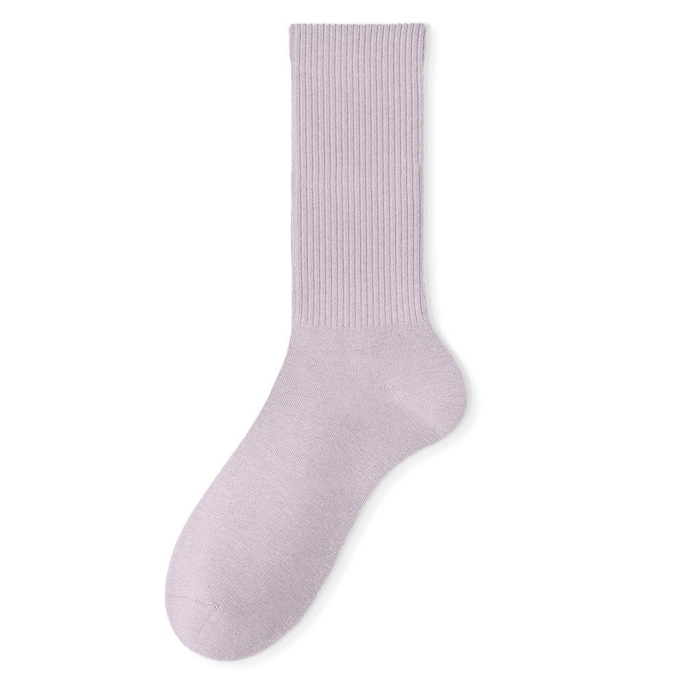 Ladies Spring and Autumn Cotton Pure Color 7A Antibacterial Breathable Medium Barrel Boneless Exercise Long Socks