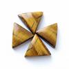 Smooth Golden-Brown Tiger Eye Cabochon, Triangle Cut for Jewelry Making