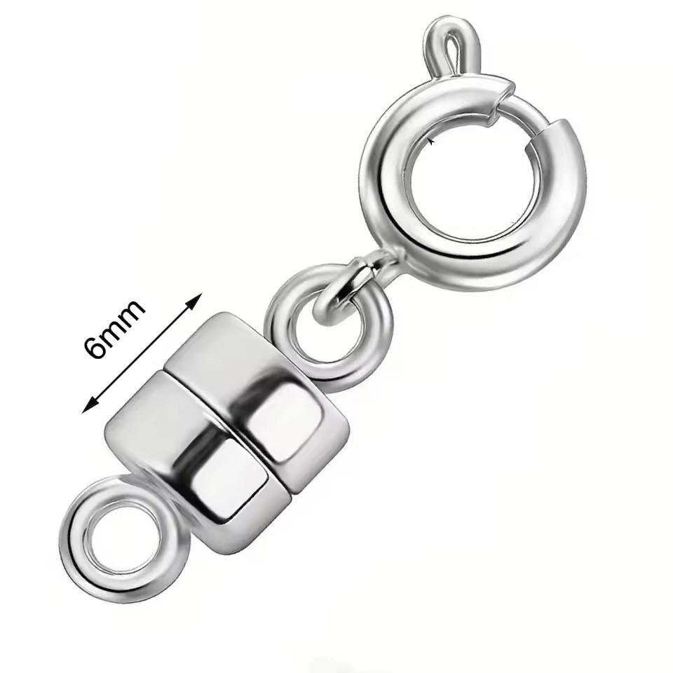 Cierres Magnéticos Dobles para Collares Cierres Chapados en Oro y Plata Cierres Convertidores para Joyería Extensores de Collar para Collares Hallazgos para Hacer Joyería