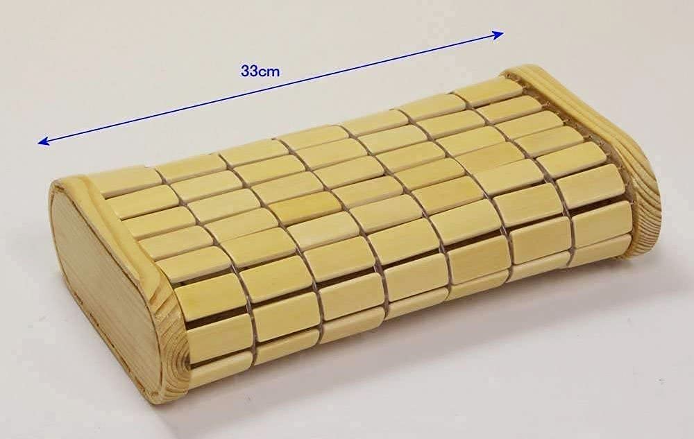 Bamboo Headrest Pillow Made of Bamboo and Spruce Frame, Cool and Natural In Summer. Bamboo Hard Pillow, Simple Pillow,