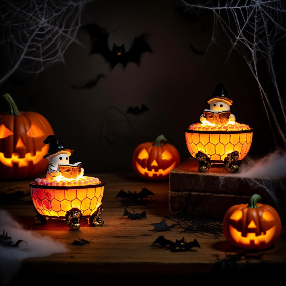 Halloween Ghost Bubble Light Mysterious Ghost Bubble Bath Lamp Handmade Ghost Bubble Bath Light Halloween Decor