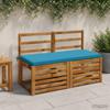 2 piece Bench Cushion Set SOEST 2 pcs. 100percent  Polyester Sky Blue