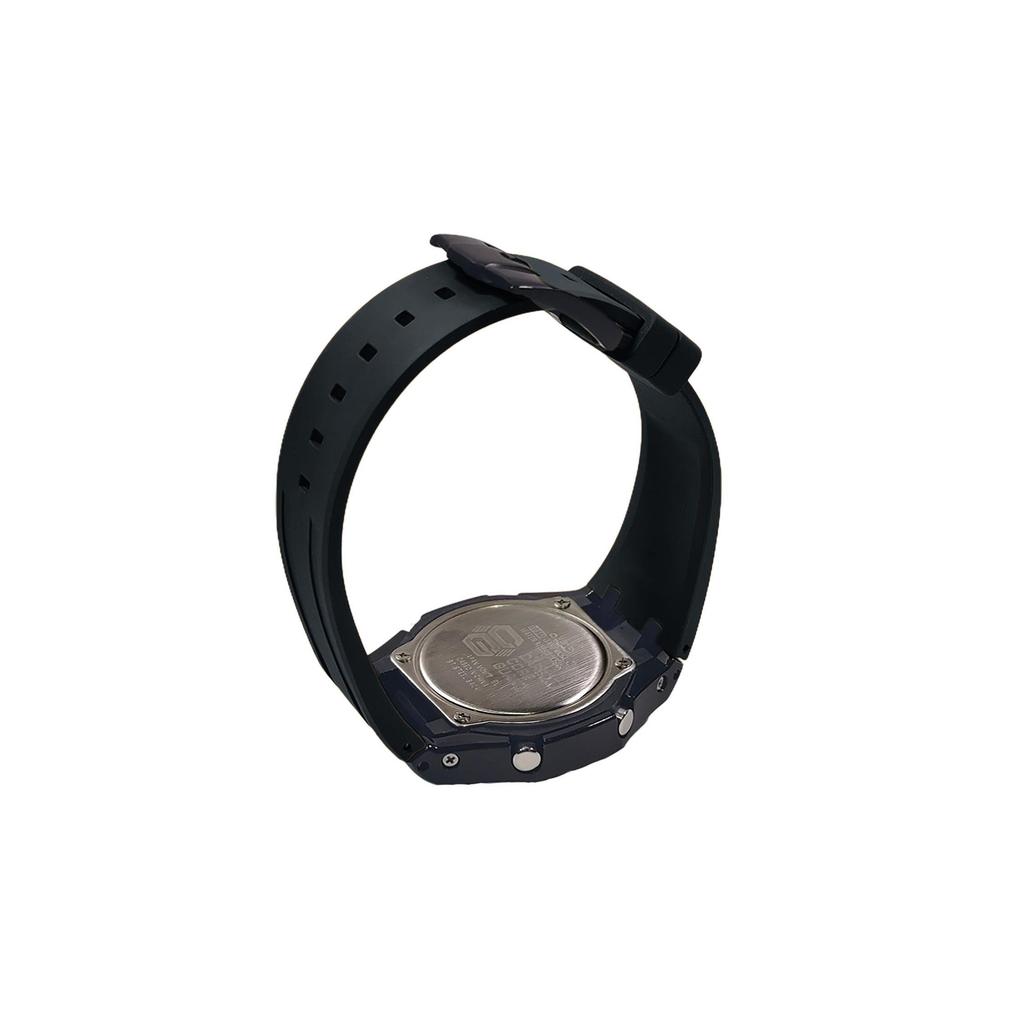 Casio Custom Collection Electronic Movement Fluoroelastomer Strap Watch Men's Watches Black Dial GA-2100FR-3A(Watch3--)