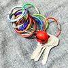20PCS color paint wire rope 25 colors manufacturer wholesale key ring chain DIY tag cartoon key lanyard accessories