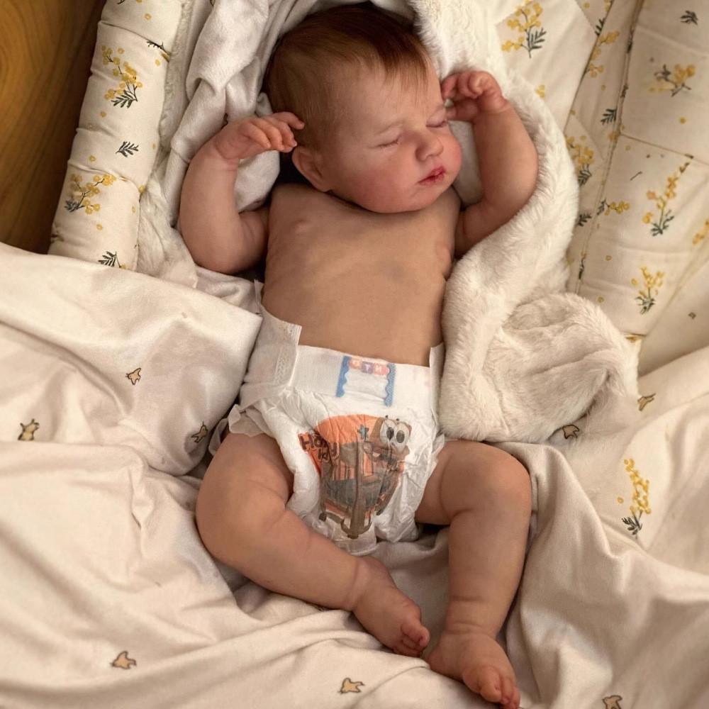 Silicone Baby Reborn Doll 49cm With 3d Skin For Collectors And Giftgiving