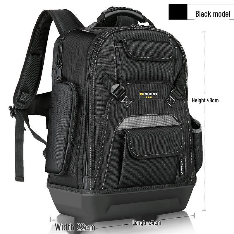 Multifunctional Canvas Tool Backpack for Electricians and Woodworkers