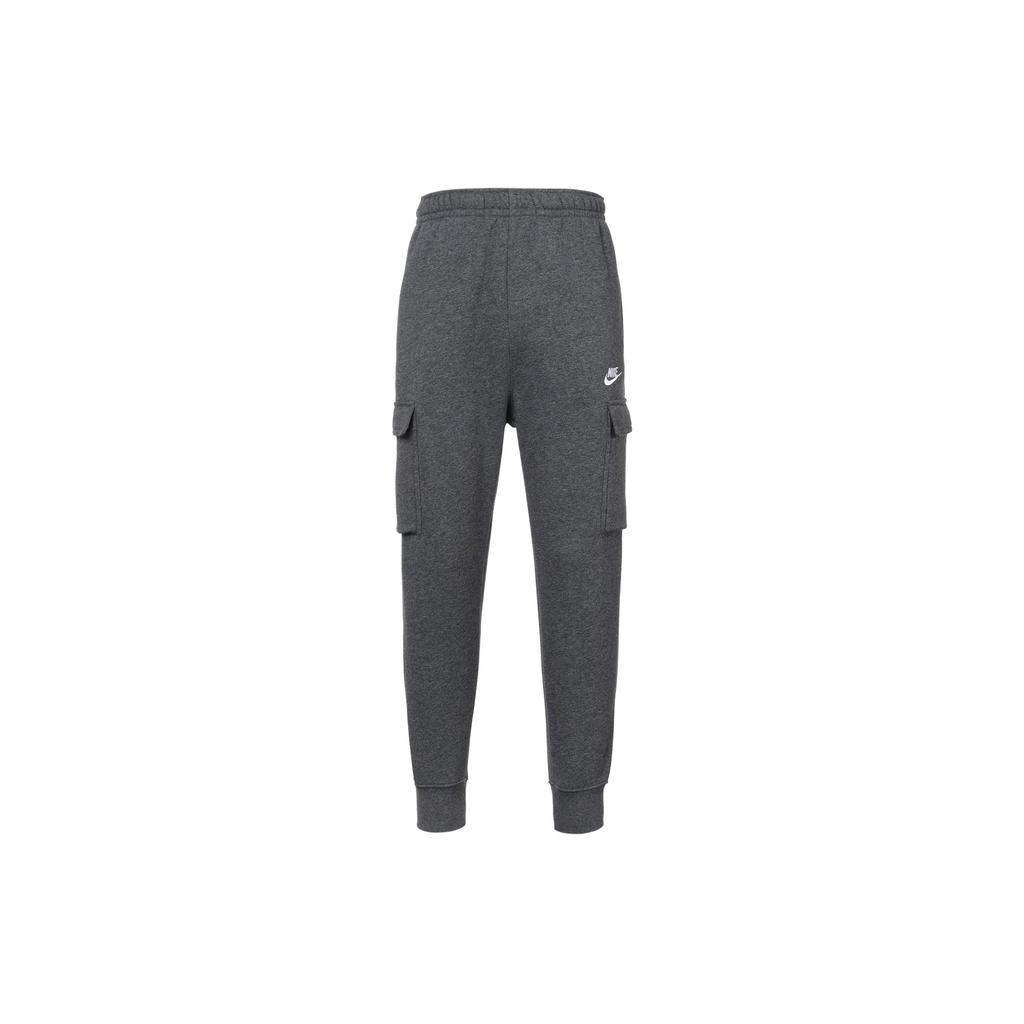 Nike Sportovní kalhoty Club Fleece Cargo Joggers Pánské Spodní díly Tmavě šedá CD3130-071