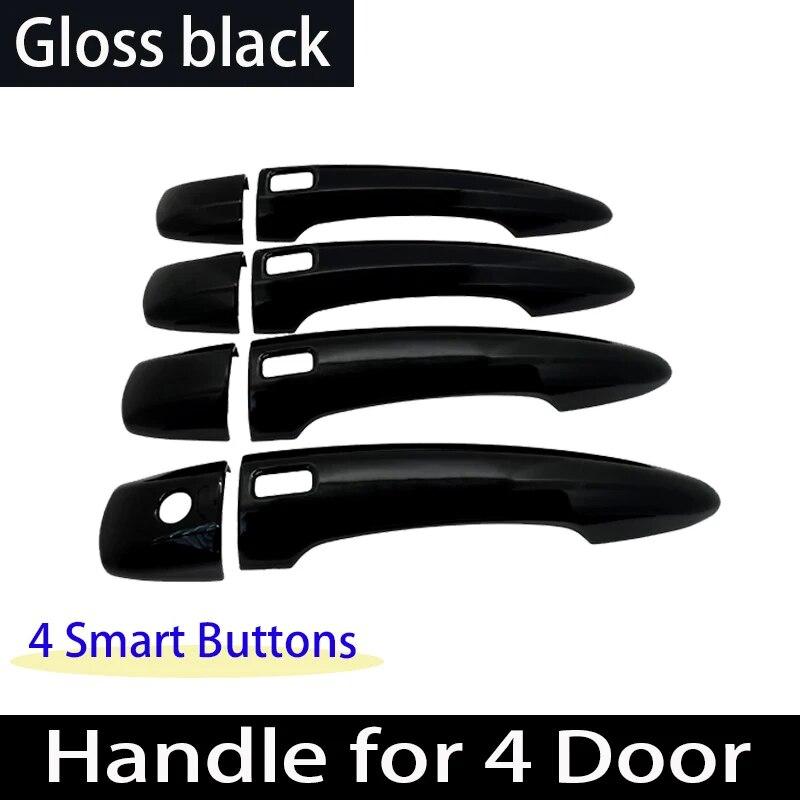 Styling Chrome Gloss Black For Nissan Sentra Sylphy B18    Carbon Fiber Exterior Door Handle Sticker Car Accessories