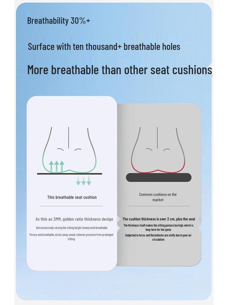 Universelles ultradünnes atmungsaktives Wildleder-Autositzkissen-Set für alle Jahreszeiten