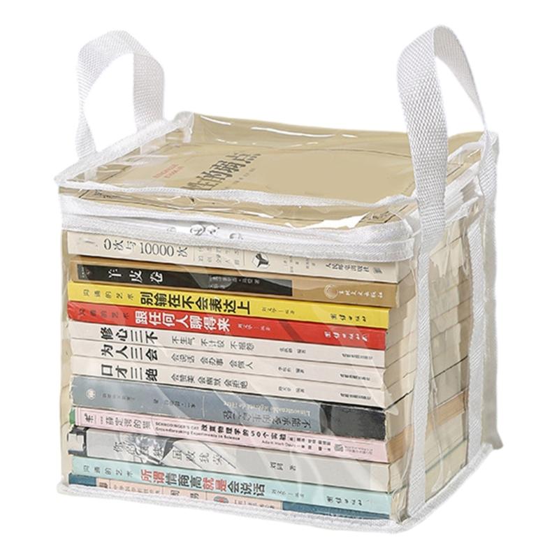 Wasserdichte Buch-Organizer Praktische Buchaufbewahrungsbox Faltbare Spielzeugbox Transparente Buchbox für Wohnheim Haushalt Klassenzimmer