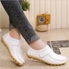 Genuine Leather Shoes Women Soft Flats Elastic Mother Shoes Comfortable Casual Walking Driving Shoes Non-slip