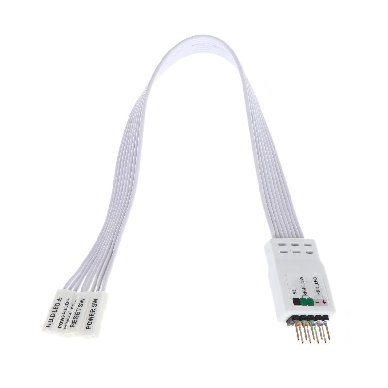20/30/50cm Motherboard Front Panel Cable Universal 9Pin F-PANEL Adapter With Labeled Connectors For PC Case DIY Modding