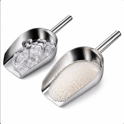 Stainless Steel Ice Scoop Rice Scoop Multi Functional Smooth Ergonomic Handle Dry Goods Shovel Scoop Bar Kitchen Accessories