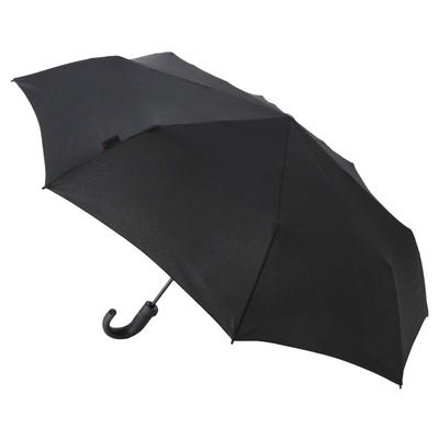 T280 Medium Duomatic Safety Crook Handle Black Folding Umbrella [Knirps] KNT280-1000