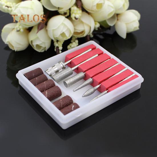 12 Pcs Pro Schönheit Salon Maniküre Nail art Werkzeuge Schleifen Bands Bohrer Bits Kit Maniküre Werkzeug