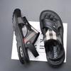 Fashion Men's Sandals 2025 Summer Fashion Beach Shoes Men Driving Outwear Sandals Trendy Leather Soft Sole Anti Slip Man Slippers