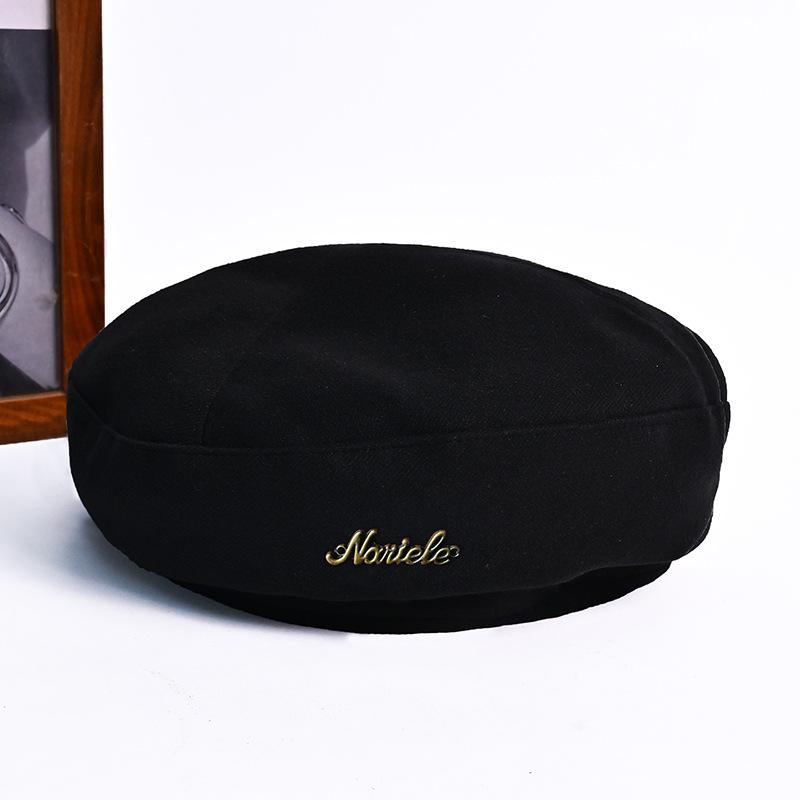 Autumn and Winter British Style Retro Hat for Women Korean Version Beret New Style Temperament Versatile Painter Hat Showing Face Small Pumpkin Hat