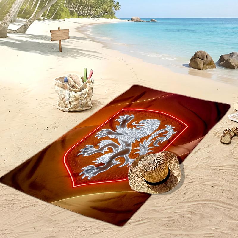 Asciugamano da Spiaggia con Stampa Calcio Aston Villa, Asciugamano Grande Morbido ad Asciugatura Rapida per Spiaggia Campeggio Nuoto