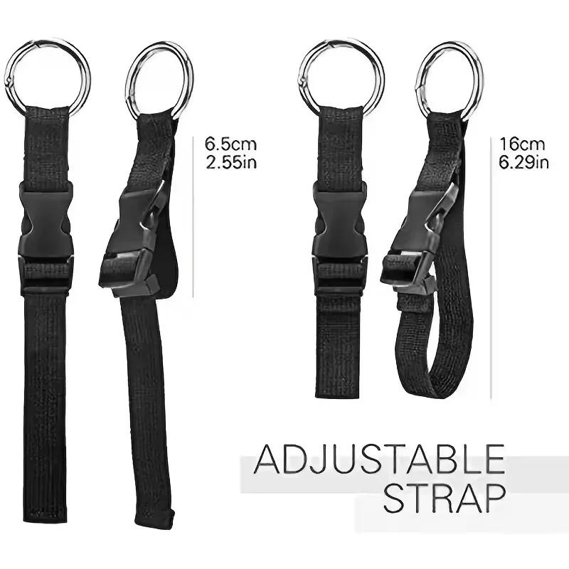 Portable nylon luggage strap, suitable for suitcases/backpacks/jackets, travel hanging storage strap, with zinc alloy buckle.