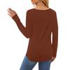 Women's T Shirt Tee Solid Color Long Sleeve Daily Weekend Fashion Basic V Neck Regular Top