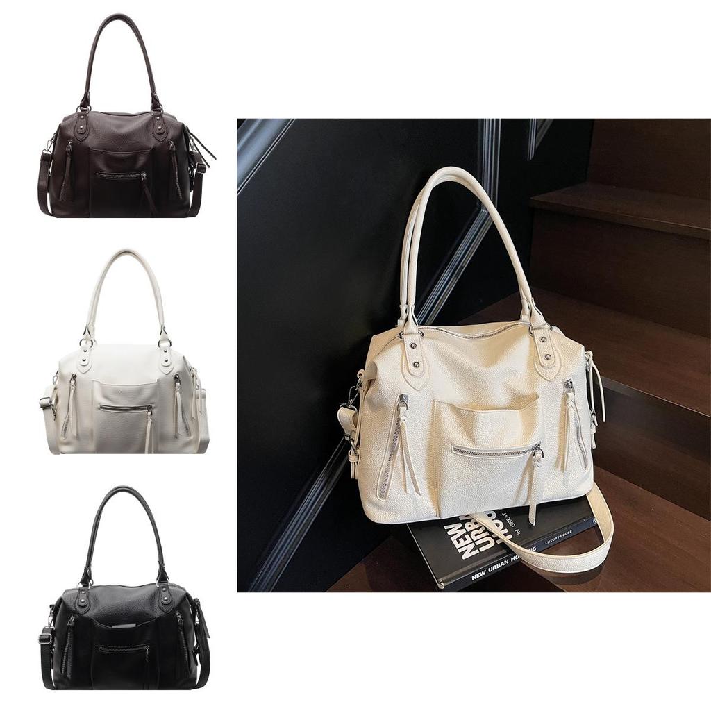 Retro Chic Women Pu Bag With Large Size And Multiple Shoulder Straps For Everyday Carry