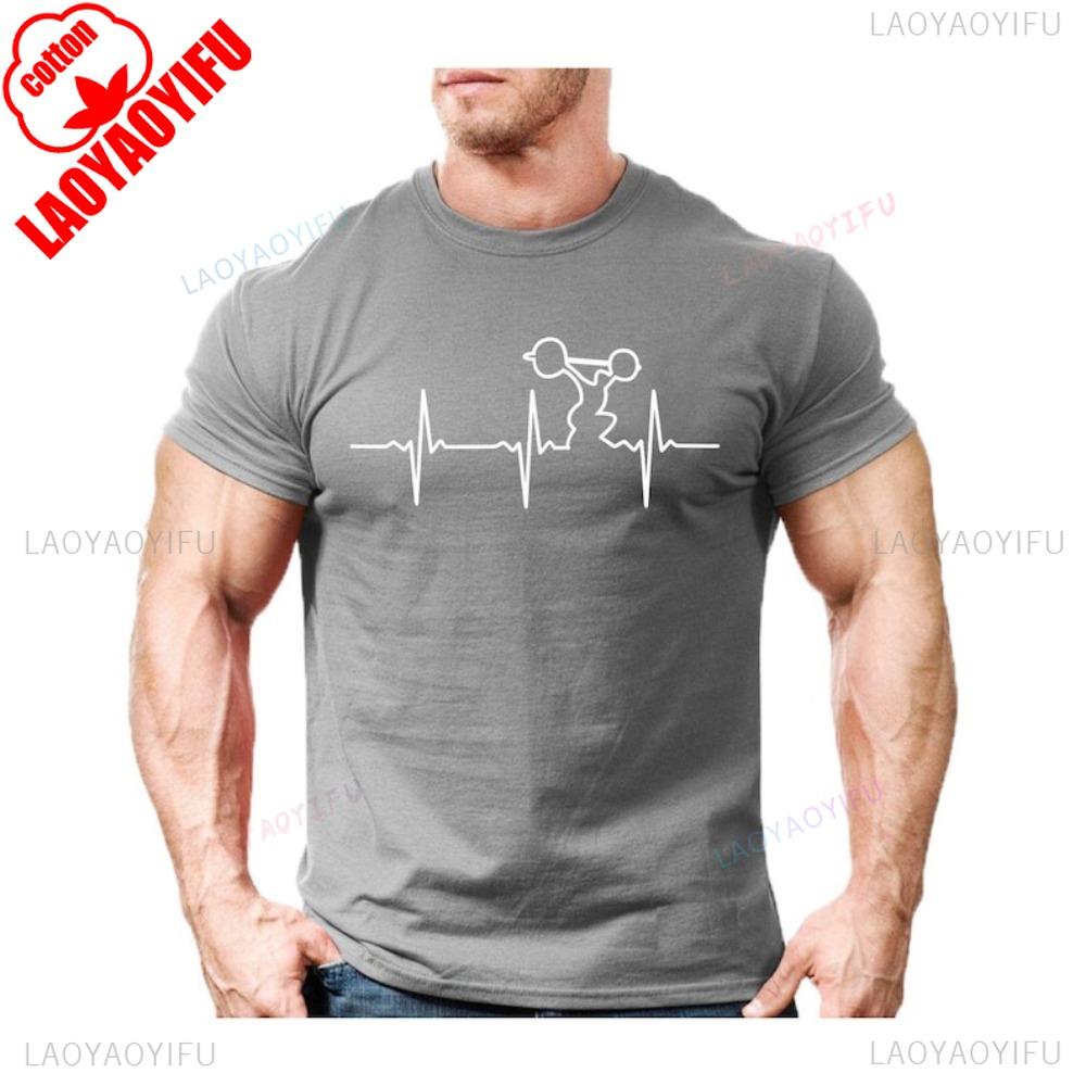 Gym Wear TShirt Heavy Weightlifting Unisex Women Men Tee Shirt Bodybuilding Training Tops High Quality Cotton Sweatshirt