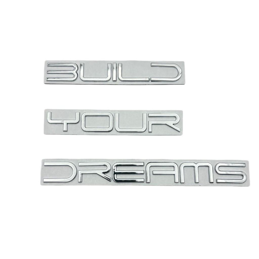BYD Metal Logo Car Body Sticker - Dream Letter Decoration for Tang Song Qin Models