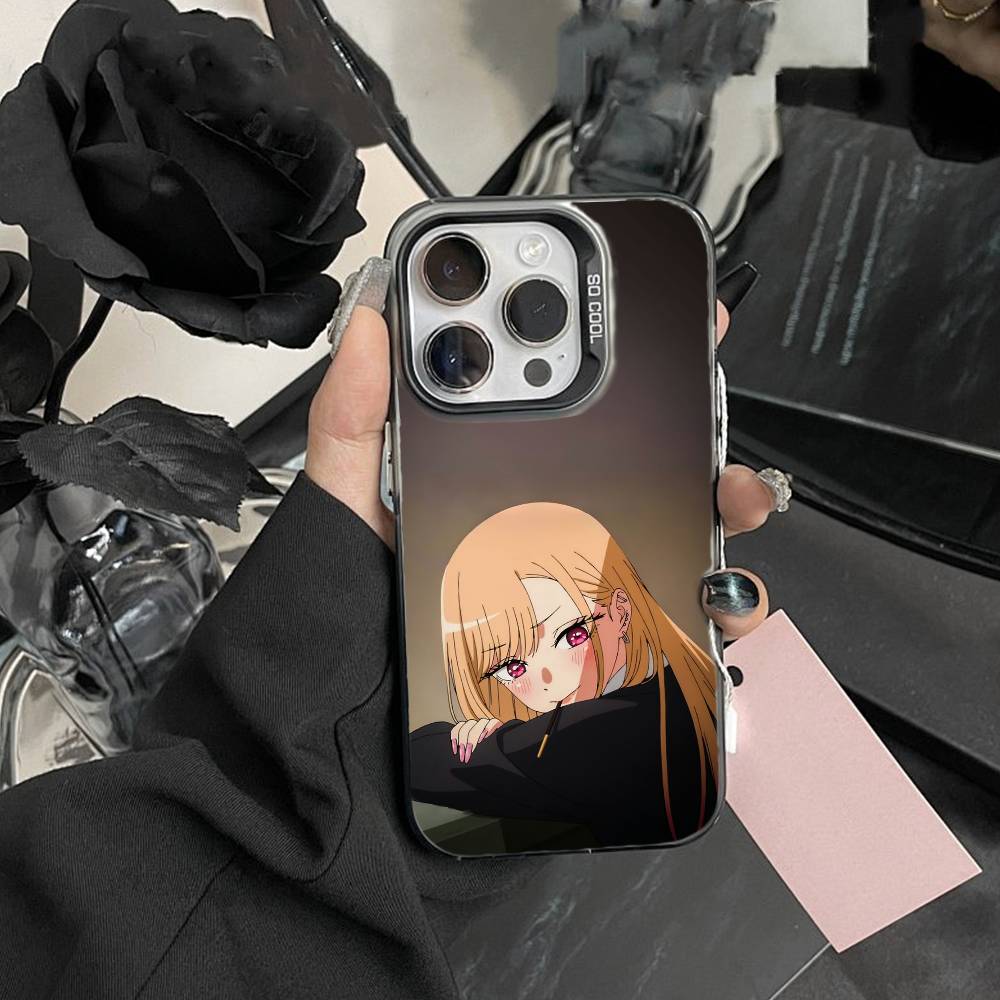 J-Darling Marin Kitagawa Colorful Silver Phone Case For IPhone 16 17 15 14 12 13 Pro Max Black Color Shockproof Cover