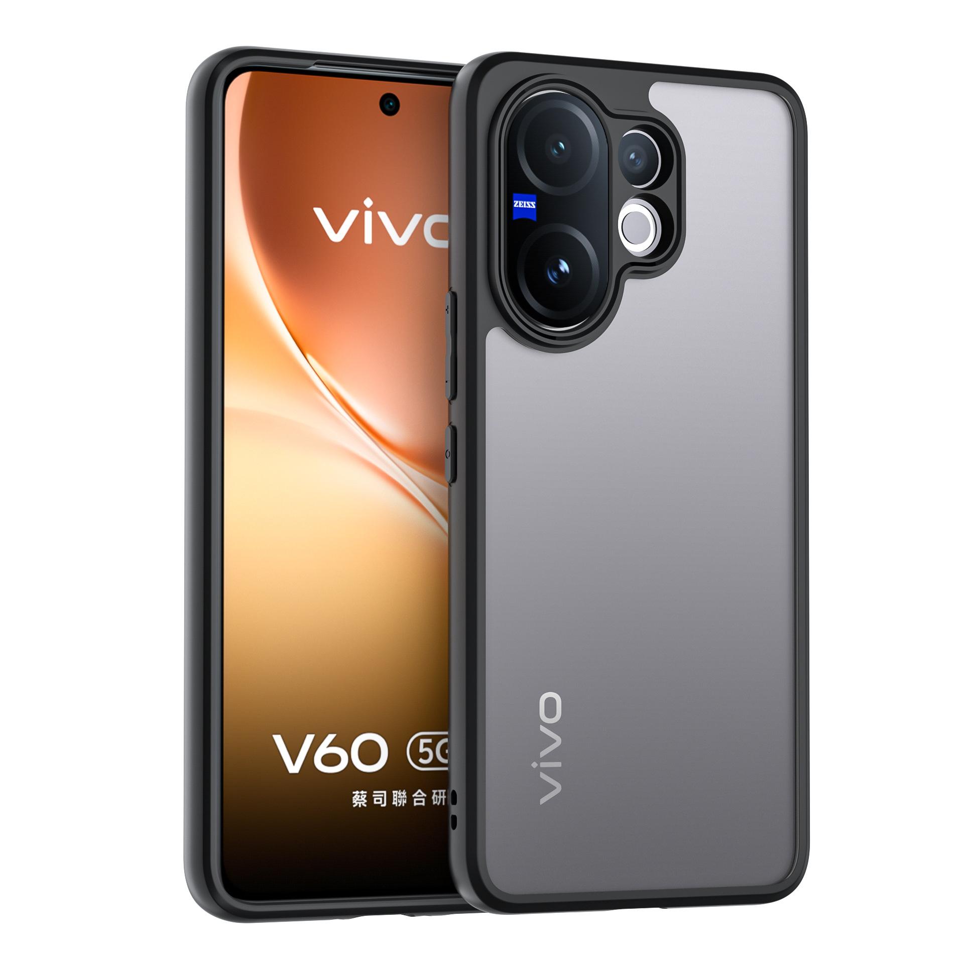 

Для vivo V60 5G чехол Для Чехол для vivo V60 5G ТПУ чехол Простой черный матовый чехол Чехол для телефона с защитой от отпечатков пальцев Для vivo V60 5G vivo V60 чёрный