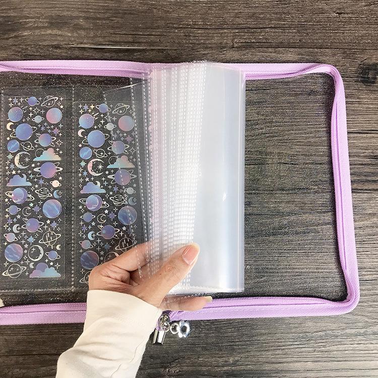 insA5 Sticker Storage Binder Refill Pages, Type Guka Sticker Card, 6-Hole PP Journal Card Inserts, ins Style
