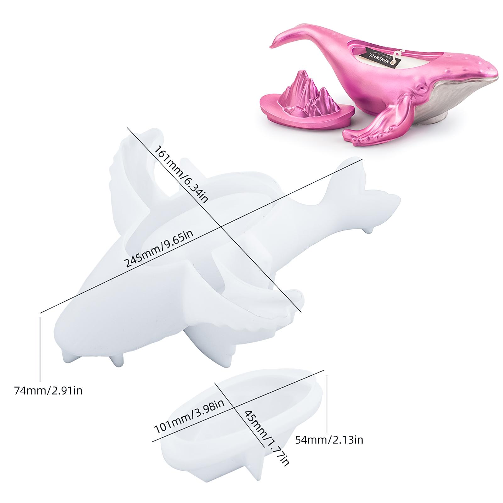 

3D Симуляция Кит Силиконовые Формы с Крышкой Форма Рыбы Форма для Свечного Стакана Емкость Форма Бетонная Коробка для Хранения Эпоксидная Форма для Цветочного Горшка Изделия