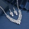 Zircon Necklace Earrings Set Chain Bridal Wedding Dress Dress Dinner Accessories High-End Jewelry Ladies