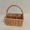 Wicker Picnics Basket Light weight Fashion Basket Travel Camping Basket for Dining and Wine Storage