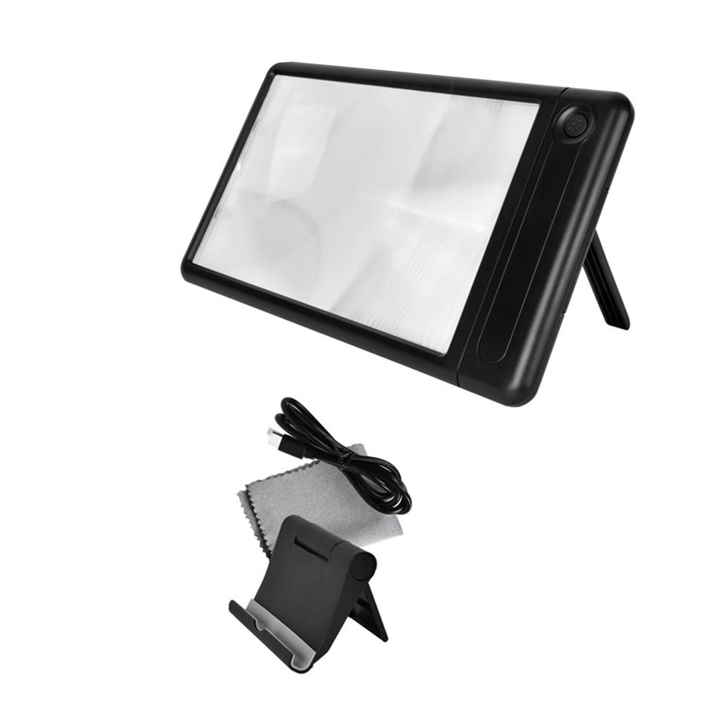 Full Page Magnifying Glass 4X Magnification Glass with 43 Bright LED and Adjustable Stand for Seniors and Book Lovers