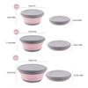 3Pcs Folding Camping Bowl Set Portable Silicone Kitchen Containers for Travel Outdoor Camping