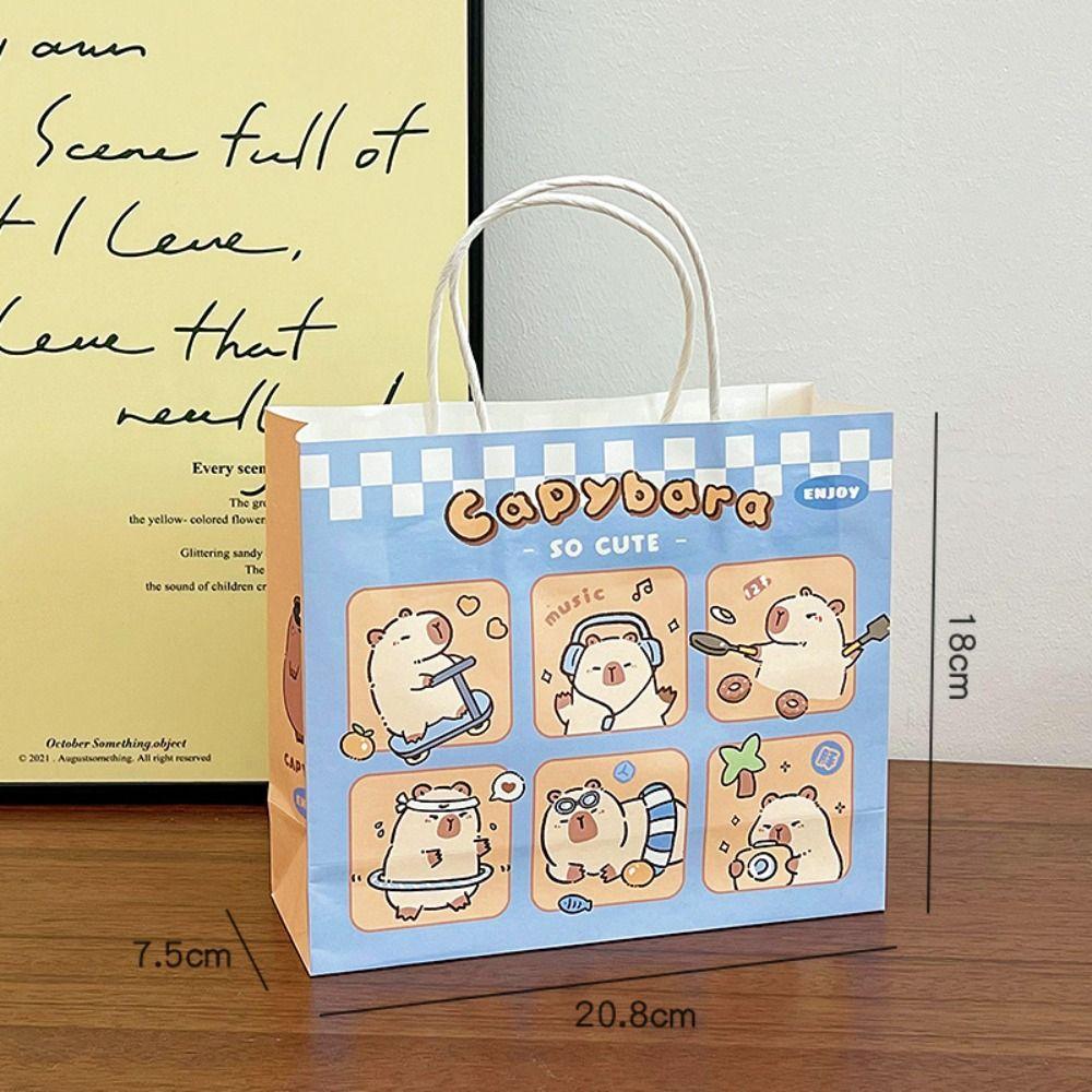 Foldable Handbag Capybara Shopping Bag Durable Storage Bags