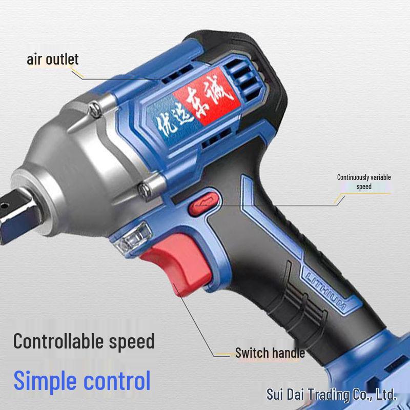 Dongcheng 488 High Torque Brushless Electric Impact Wrench with Lithium Battery and Industrial Grade Accessories