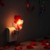 Plug-in Easter Bunny Night Light Love Heart Wall Outlet LED Lamp Holiday Party Home Living Room Bedroom Decoration Light