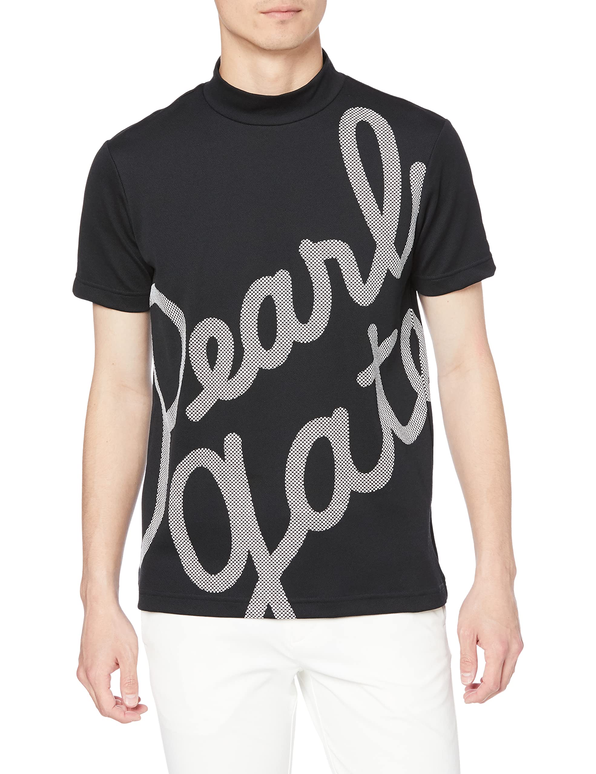 

PEARLY GATES Eight Lock Bear Pique Short Sleeve Inner Dark Size 4 Men s Shirt, Navy, (M), 053-3167409