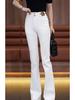 Damen-Jeans mit hohem Bund und Micro-Flare-Schlag, Herbst/Winter 2025 - Vielseitige, figurformende Schlaghosen mit Fleece-Futter.